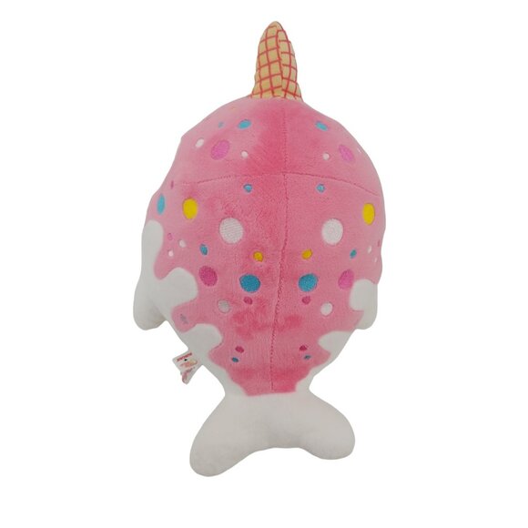 Aurora Tasty Peach Vanilla-Berry Nomwhal Plush Ice Cream Narwhal - Picture 12 of 14